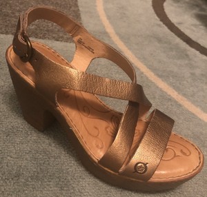 born metallic sandals
