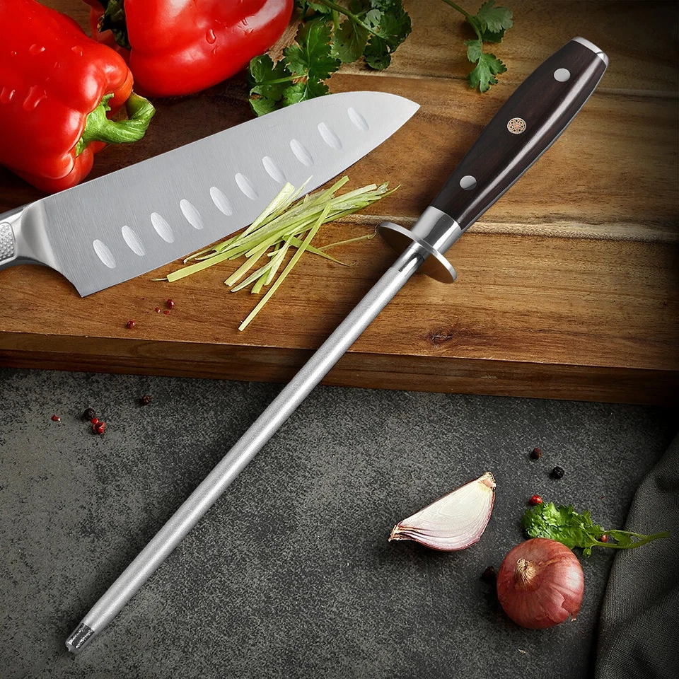 TURWHO 9inch Diamond Sharpener Rod Chef Kitchen Knife Sharpening Stick Bar - Image 4 of 4