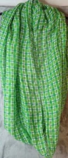 GREEN PLAID Infinity Scarf Sheer Lightweight Spring St Patricks Day Fashion 63"