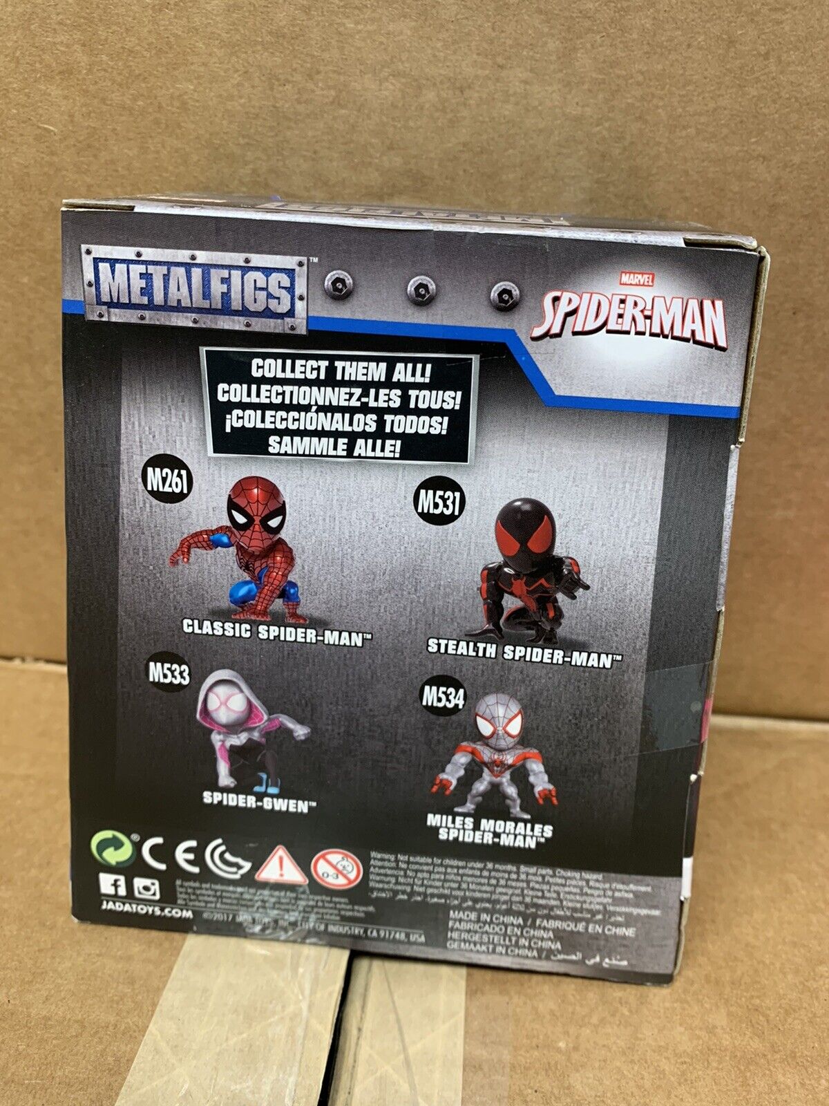 Marvel Classic Spider-Man Metallicfigs Die-Cast Figure 10cm. JADA TOYS