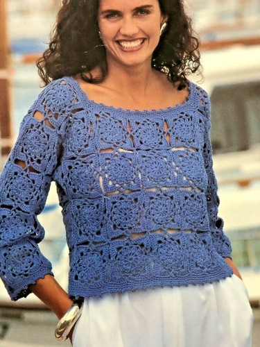 CROCHET PATTERN WOMENS LADIES MOTIF 