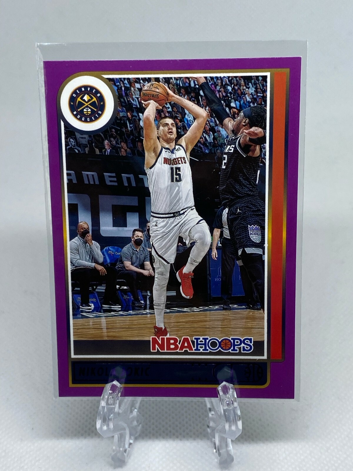 2021-22 Panini NBA Hoops Nikola Jokic #11 Purple Parallel Denver Nuggets