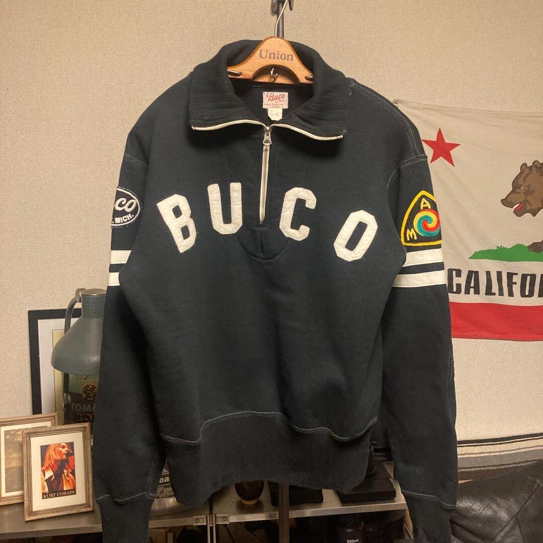 Real Mccoys Buco Ama Johnson Motors Sweat Jersey Black USED Real Mccoys Buco Ama Johnson Motors Sweat Jersey Black USED