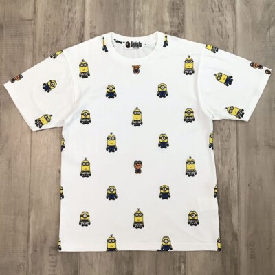 BAPE × Minions Milo Monogram T-shirt White A Bathing Ape Size S