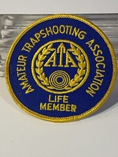 Amateur Trapshooting Association ATA Life Member Patch 3 1/4 - Sew On Patch