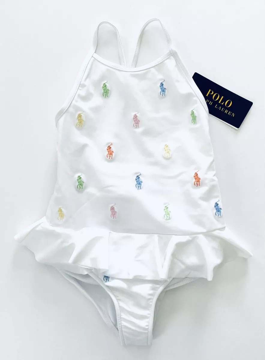 NWT Girls Polo Ralph Lauren One Piece Swimsuit. Size 5T