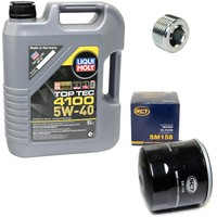 MotoröL Set 5W-40 5 Liter + ÖLfilter SM 158 + Schraube FüR Fiat Ducato Lancia