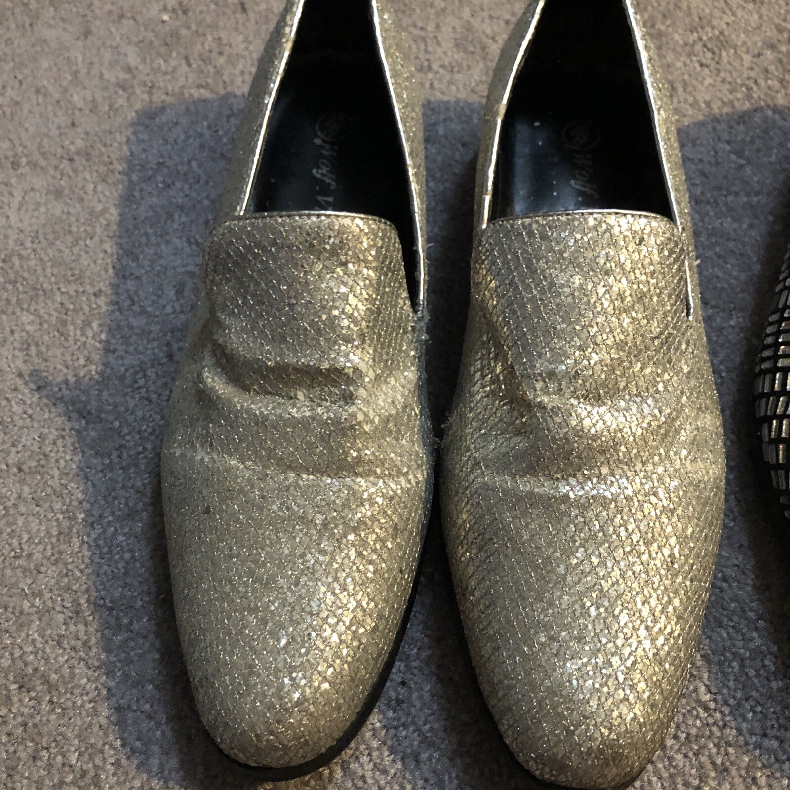 Mocassini slip on lucidi Aldo Rossini da uomo taglia 9 lotto 2 paia