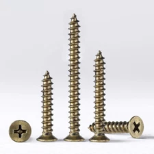 M3-M5 Copper Phillips Screws Countersunk Self Tapping Wood Screw Pozi Drive Bolt
