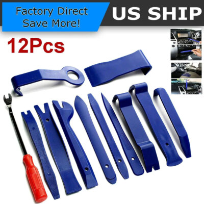 #ad #ad Car Trim Removal Tool 12 Set Molding Pry Kit Auto Panel Door Dash Interior Clip $8.99