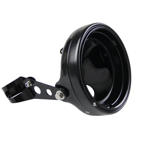 Eagle Lights 7" Matte Black LED Headlight Bucket Housing upgrade for Motorcycles - Picture 3 of 7