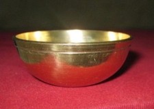 Set of 3 Brass Bowls Round Hindu Puja Navratri Havan Arti Tika Mauli Roli