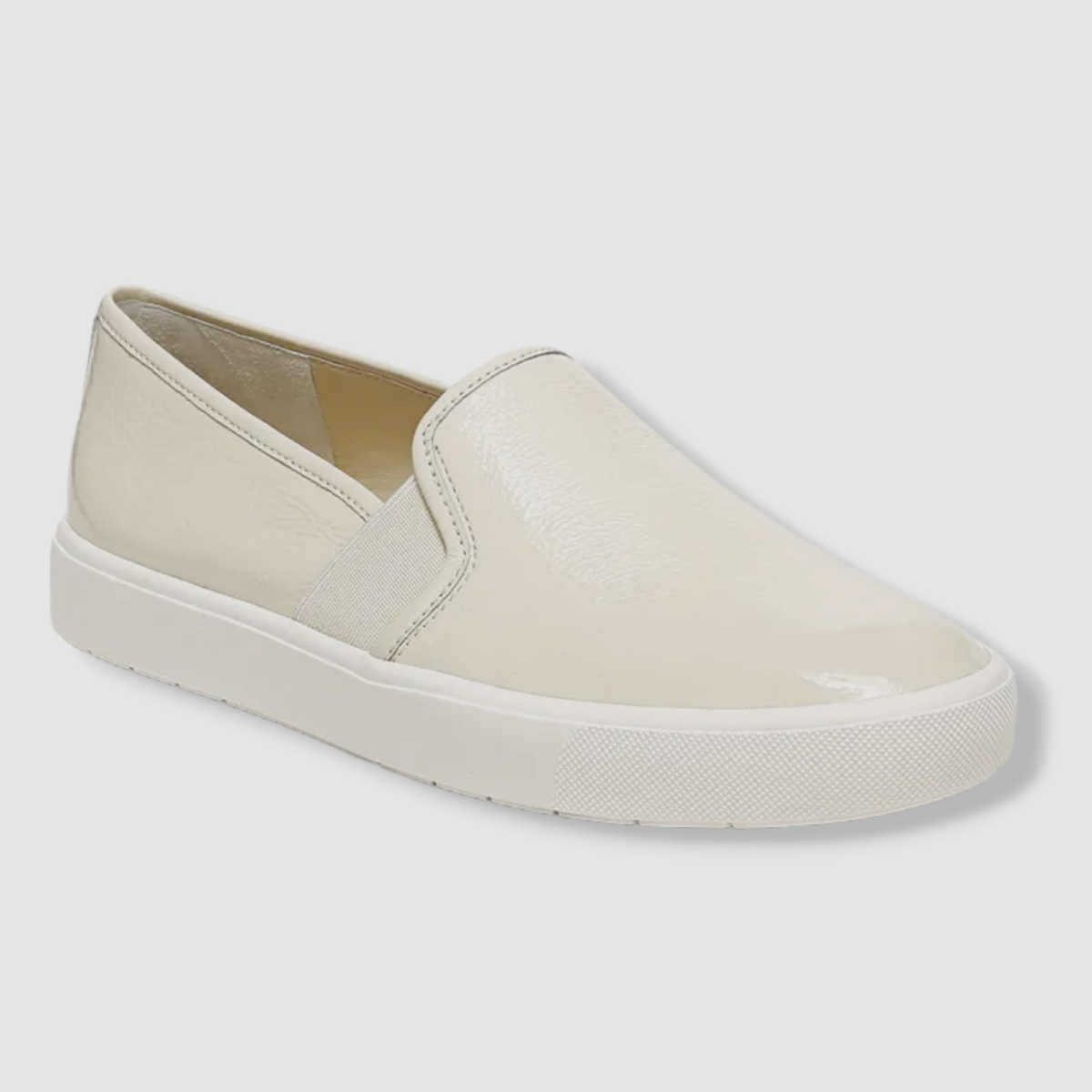 $226 Vince Women Beige Patent Leather Blair 5 Slip-On  display picture 1