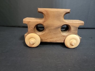 Rolling Wooden Train Letter Caboose Hook Connection 3'' x 5''