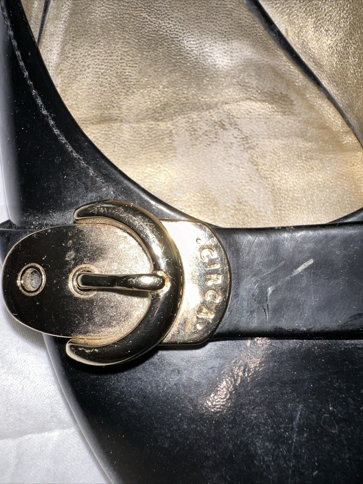 CIRCA JOAN AND David 芭蕾平底鞋,尺寸 7M 黑色,漆皮,皮革鞋底 — 第 2/4 张图片