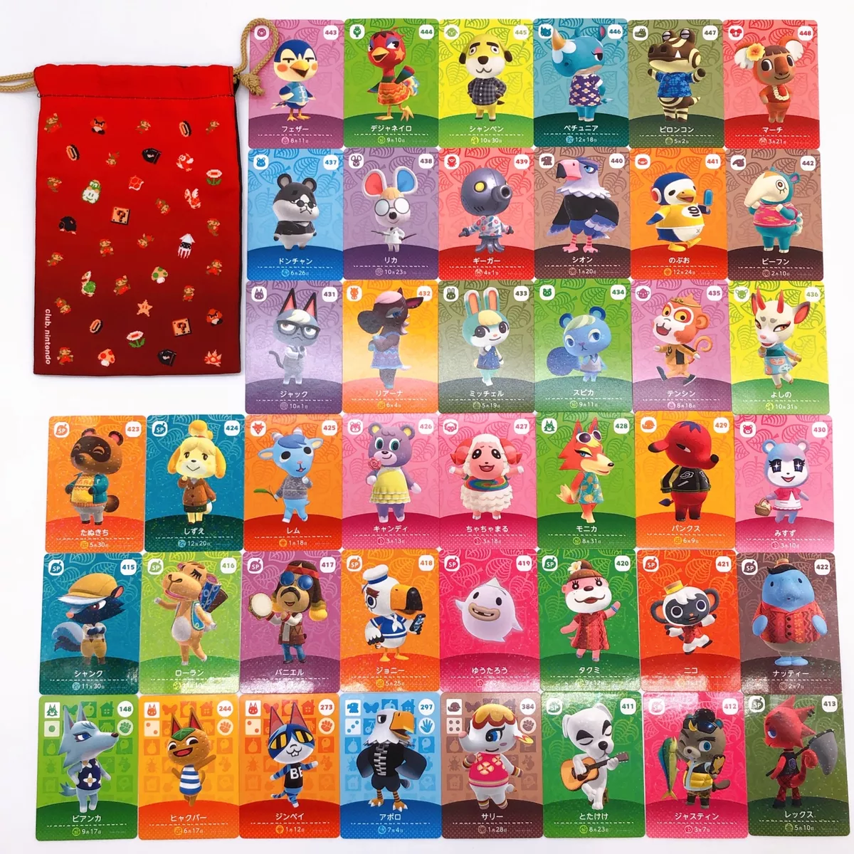 Animal Crossing Amiibo Card Set of 42 + Pouch Japan FASTSHIP 421