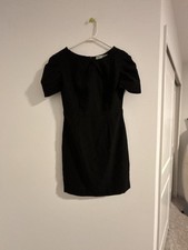 Little Mistress Puff Sleeve Sheath Dress Size 10 Black