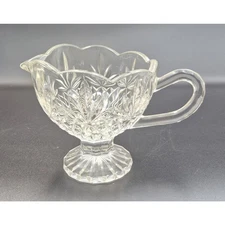 Vintage Godinger Crystal Footed Gravy Sauce Boat Pineapple Collection 4 7/8"