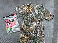 LOT OF 3 MENS HANES REALTREE  Camouflage T-Shirts Short Sleeve Crew neck SMALL