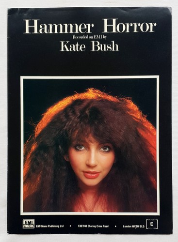 Kate Bush - Hammer Horror - 1978 Original UK Sheet Music - Scarce!