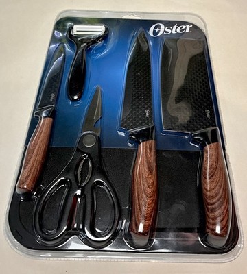 Oster Gunderson 6 Piece Black Stainless Steel Cutlery Set Knife set