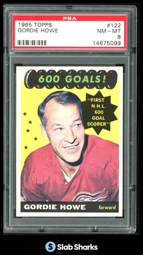 1965 TOPPS #122 GORDIE HOWE PSA 8