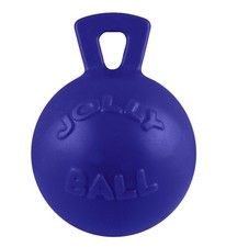Jolly Pets Tug-n-Toss Dog Toy Ball with Handle, 8 Large 8 in , Blue