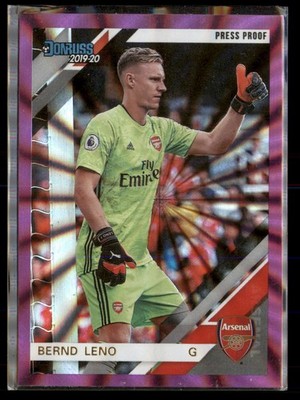 2019-20 Panini Chronicles #1 Bernd Leno Donruss Press Proof Purple Laser soc2