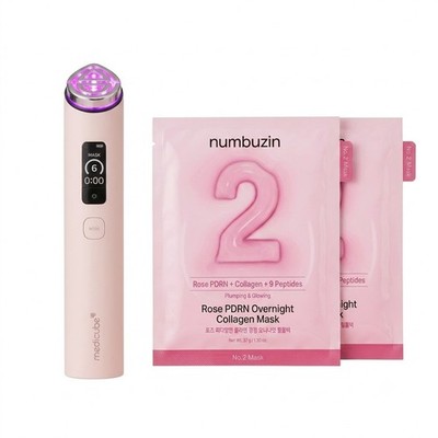 medicube Booster Pro X2   7-in-1 Glow Beauty Device + numbuzin No.2 Rose PDRN