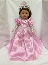 Glittery Pink Princess Dress Set Fits Most 18" Girl Dolls
