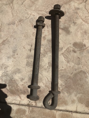 61-66 FORD F100 F150 F250 SPARE TIRE CARRIER BOLTS PICKUP TRUCK CUSTOM CAB - Picture 2 of 2