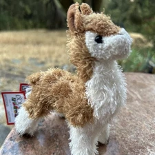 Douglas Cuddle Toys  Stuffed Plush Llama Stuffed Plush New With Tag Brown White