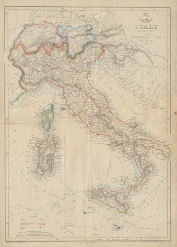 ITALY SWITZERLAND TYROL ALPS. Italian unification.DOWER.Dispatch atlas 1862 map