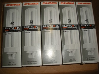 Sylvania Dulux 42W 3 tube 4pin CF42DT/E/IN/835/ECO GX24Q-4 base lot of 5 20871