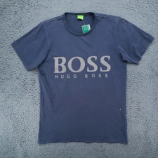 Hugo Boss Top T-shirt Men Small Casual Sport Regular Fit Short Sleeve, Blue