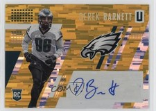 2017 Unparalleled Class of Rookie Yellow Wind Chimes Derek Barnett Auto 0nr3