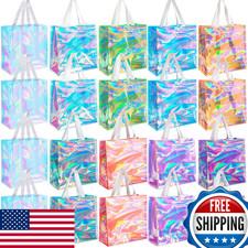 Saintrygo 20x Clear Tote Bags Bulk 12x12x6 PVC Plastic Stadium Approved w/Handle