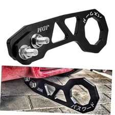 JDM Style Black Tow Hook - Aluminum Alloy Rear Bumper Towing Hook - BLACK