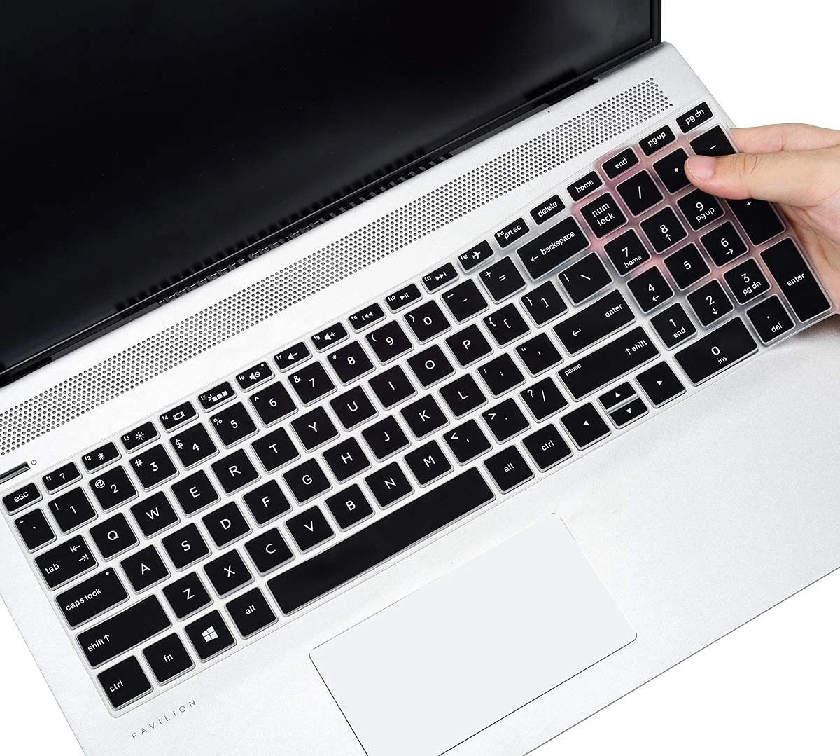 Black Silicone Keyboard Cover for HP Pavilion Envy 15.6 and 