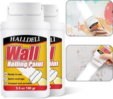 Halldeli All-in-One Wall Repair Rolling Paint | 2-Pack (200g each) | Quick-Dry W
