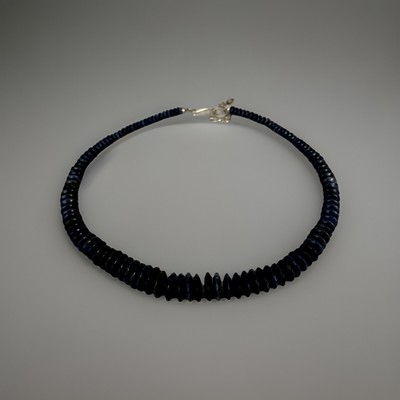 Jay King Mine Finds Sterling Silver Lapis Lazuli Disc Beaded Necklace DTR Stone