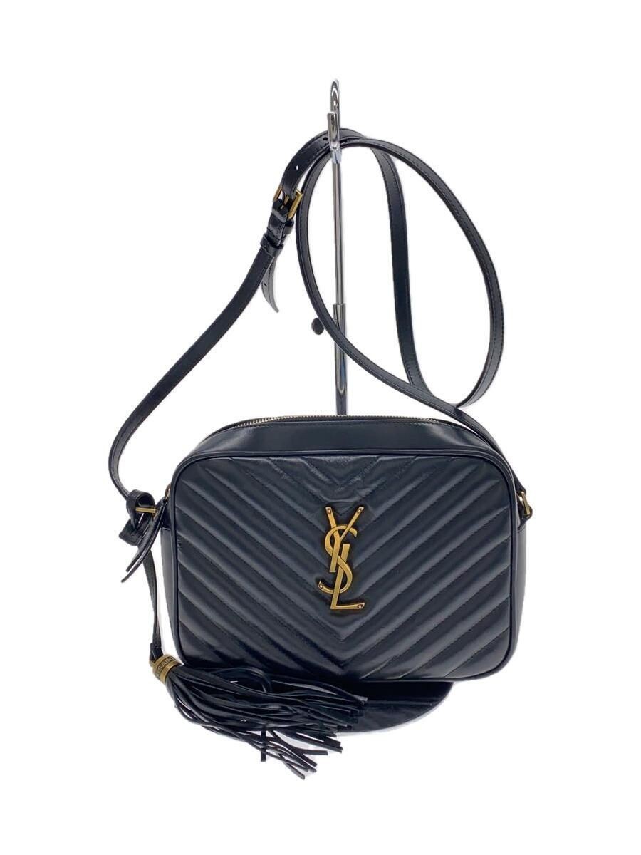 SAINT LAURENT BORSA A TRACOLLA PELLE NERA SOLIDA 612544 usata