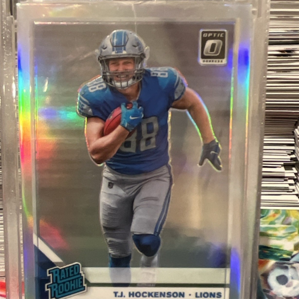 2019 Panini Donruss Optic Rated Rookie T.J. Hockenson #171 Lions Holo Prizm