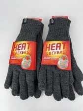 Men's M/L Heat Lockers Insulating Gloves Thermal Insulated Gloves 2 Pairs Grey