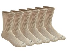 Dickies Men's Dri-Tech Essential Moisture Large, Solid Khaki 6 Pairs 