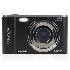Minolta MND20 44MP Digital Camera – 2.7K Ultra HD Video 16X Digital Zoom (Black)