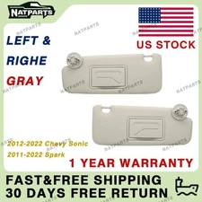 Pair Gray Sun Visor For Chevrolet Sonic 2012-2022 Spark 2011-2022