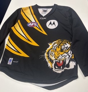Rare Richmond TIGERS AFL 2007 player issue preseason guernsey Reebok Longsleeve