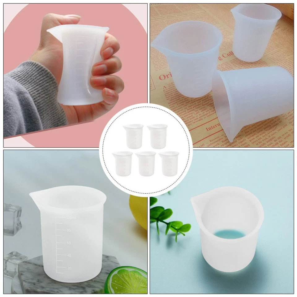 5pcs Measuring Cups Mini Measurement Scale Cups Liquid Bottles - Image 2 of 4