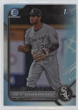 2022 Bowman Draft Chrome Sky Blue Refractor Jordan Sprinkle #BDC-183 0b3